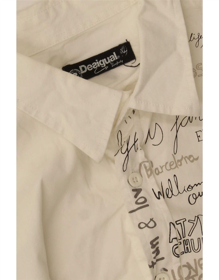 Desigual Mens Graphic Shirt XL White