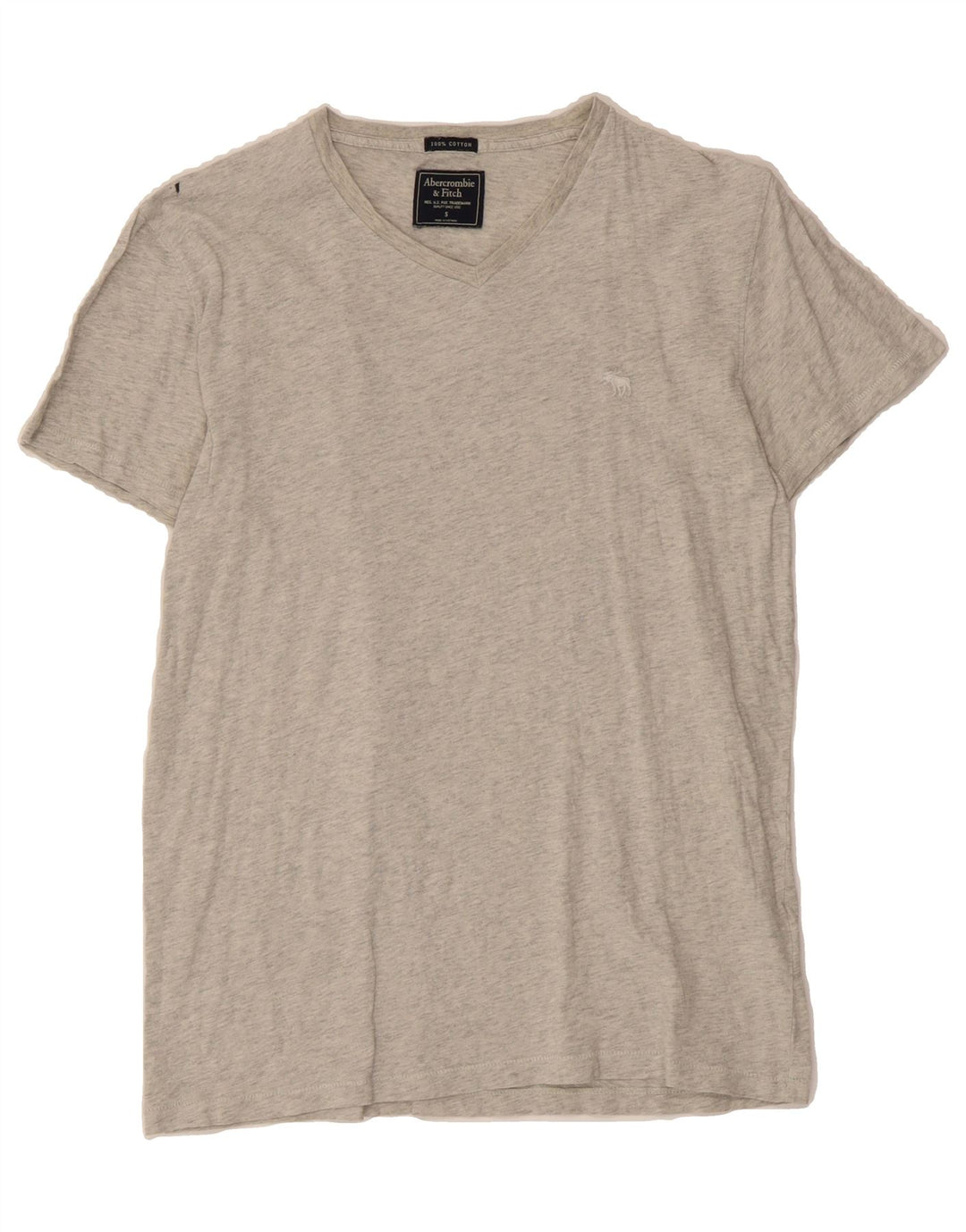 ABERCROMBIE & FITCH Mens T-Shirt Top Small Grey Cotton Vintage Abercrombie & Fitch and Second-Hand Abercrombie & Fitch from Messina Hembry 