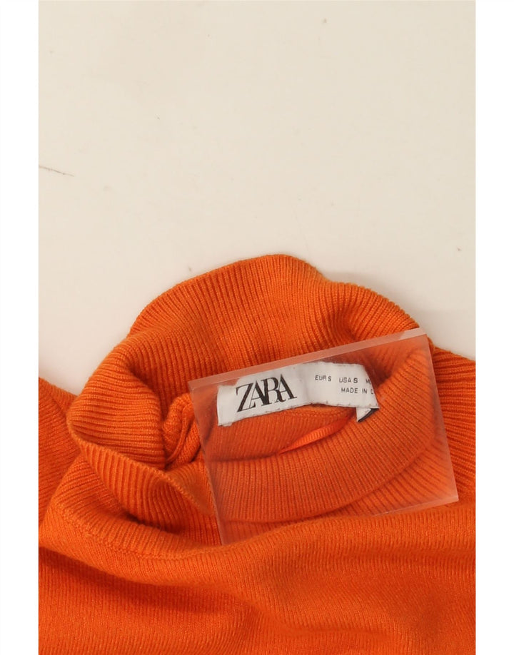 Zara Womens Jumper Dress UK 8 Small Orange