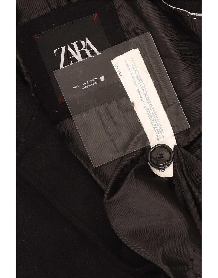 Zara Mens Overcoat UK 36 Small Black