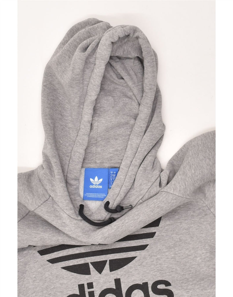 ADIDAS Mens Graphic Hoodie Jumper Small Grey Cotton | Vintage Adidas | Thrift | Second-Hand Adidas | Used Clothing | Messina Hembry 