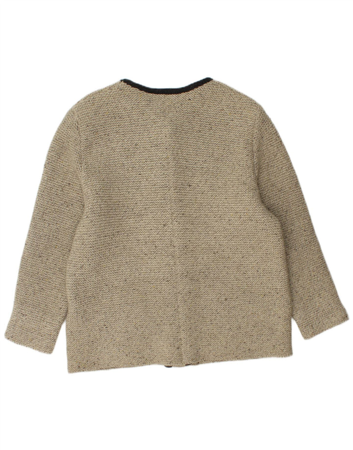 Lindbergh Womens Cardigan Sweater IT 48 XL Grey Flecked Virgin Wool