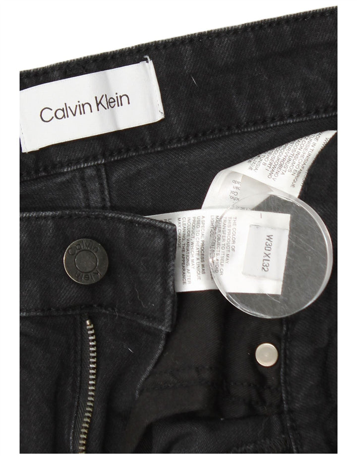 Calvin Klein Mens Slim Jeans W30 L32 Black Cotton