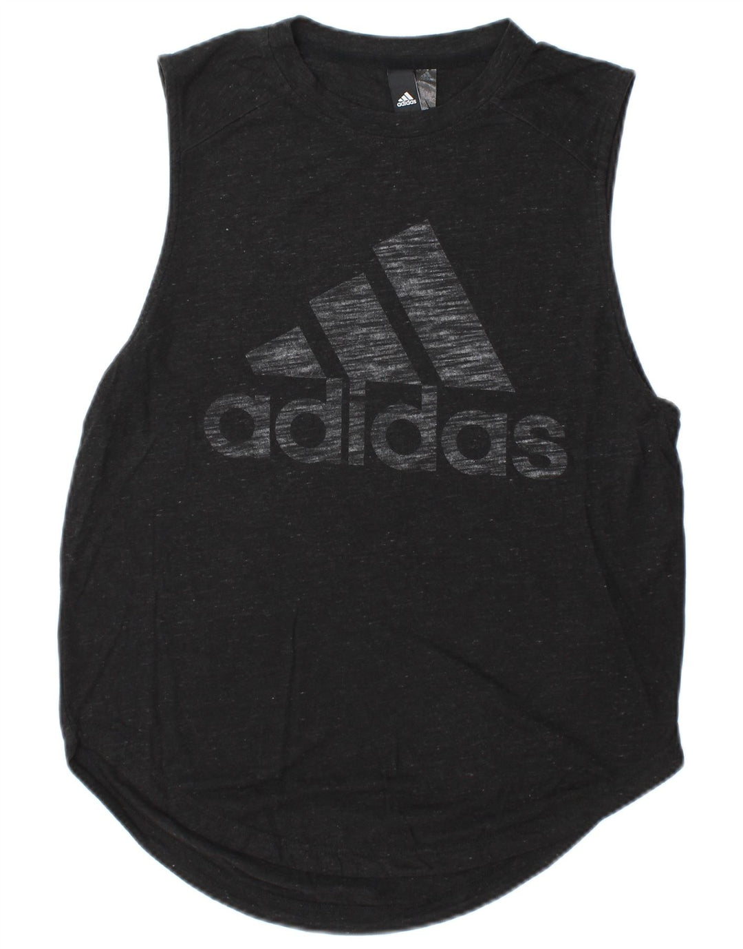 Adidas Mens Graphic Vest Top Small Black Flecked Rayon