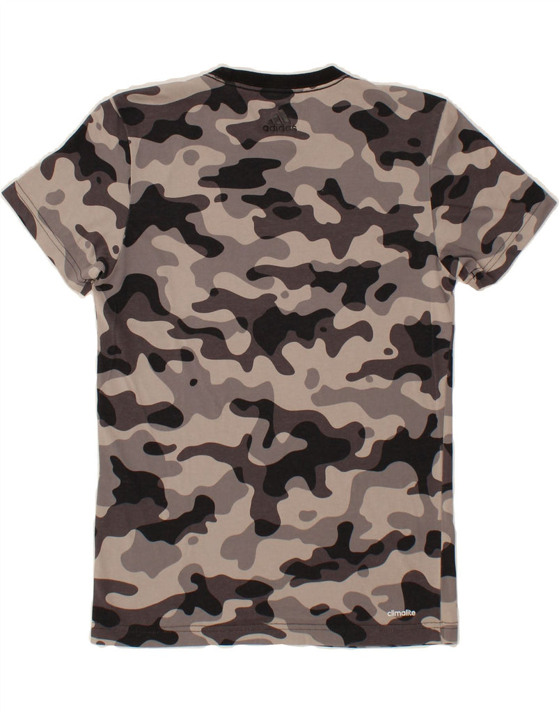 ADIDAS Mens Climalite Graphic T-Shirt Top Small Grey Camouflage Vintage Adidas and Second-Hand Adidas from Messina Hembry 