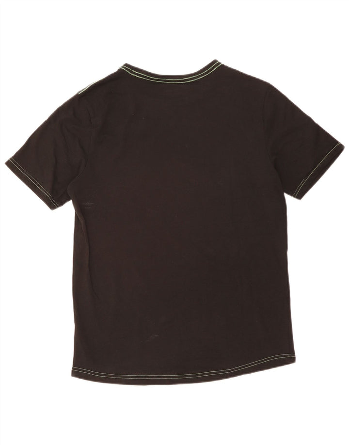 Jeckerson Mens Graphic T-Shirt Top Large Black Cotton