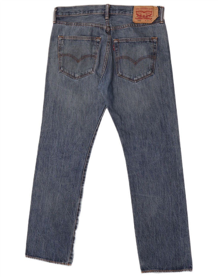 Levi's Mens 501 Straight Jeans W32 L30 Blue Cotton