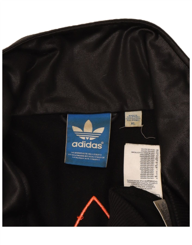 ADIDAS Mens Chile 62 Graphic Tracksuit Top Jacket XL Black Polyester Vintage Adidas and Second-Hand Adidas from Messina Hembry 