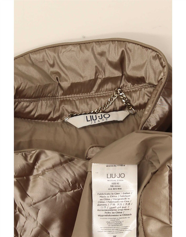 Liu Jo Womens Padded Jacket IT 42 Medium Gold Polyester