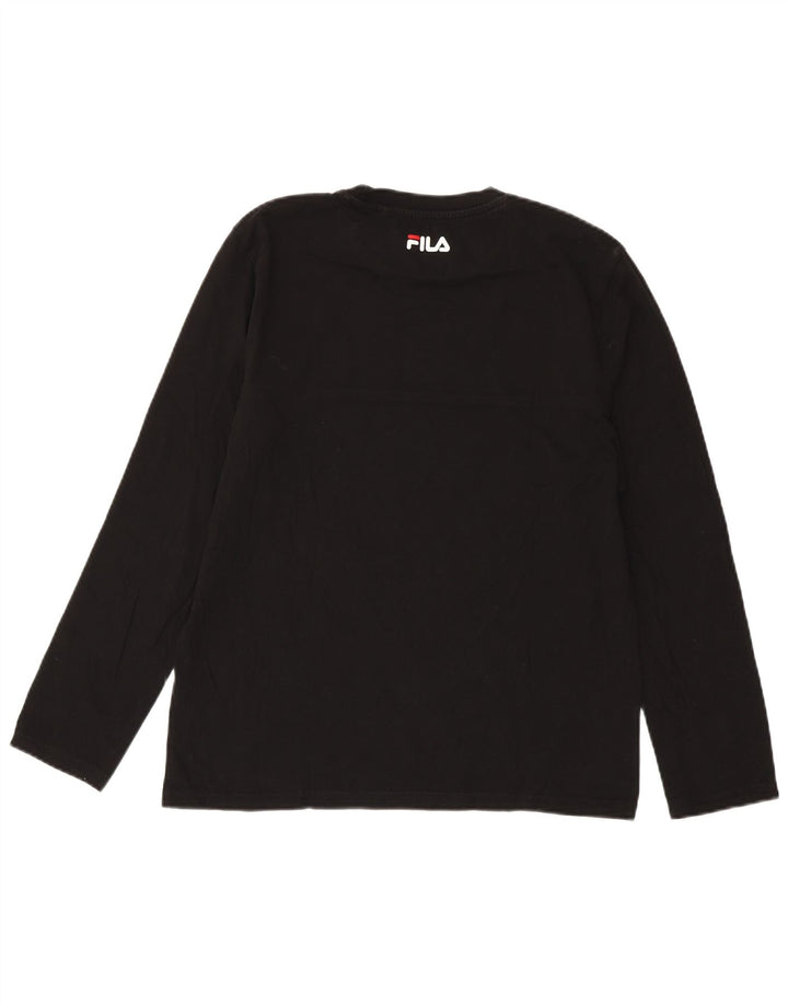 FILA Mens Top Long Sleeve Medium Black Cotton