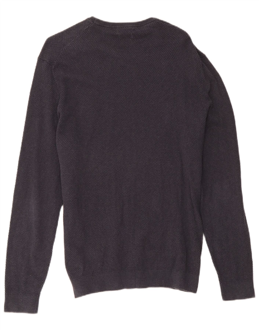 Massimo Dutti Mens Crew Neck Jumper Sweater 2XL Navy Blue Cotton