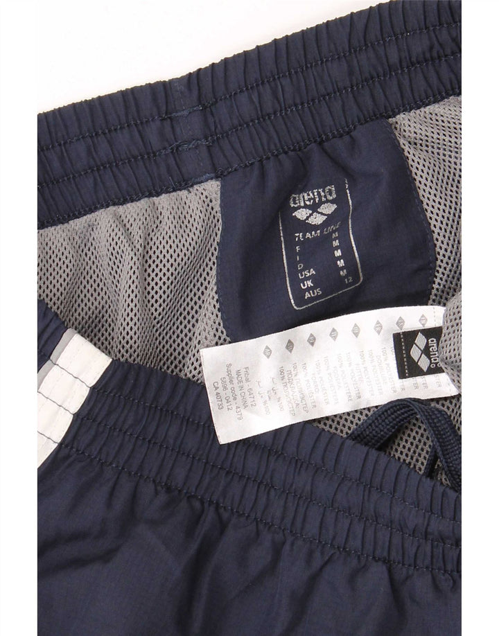 Arena Mens Tracksuit Trousers Medium Navy Blue Colourblock Polyester