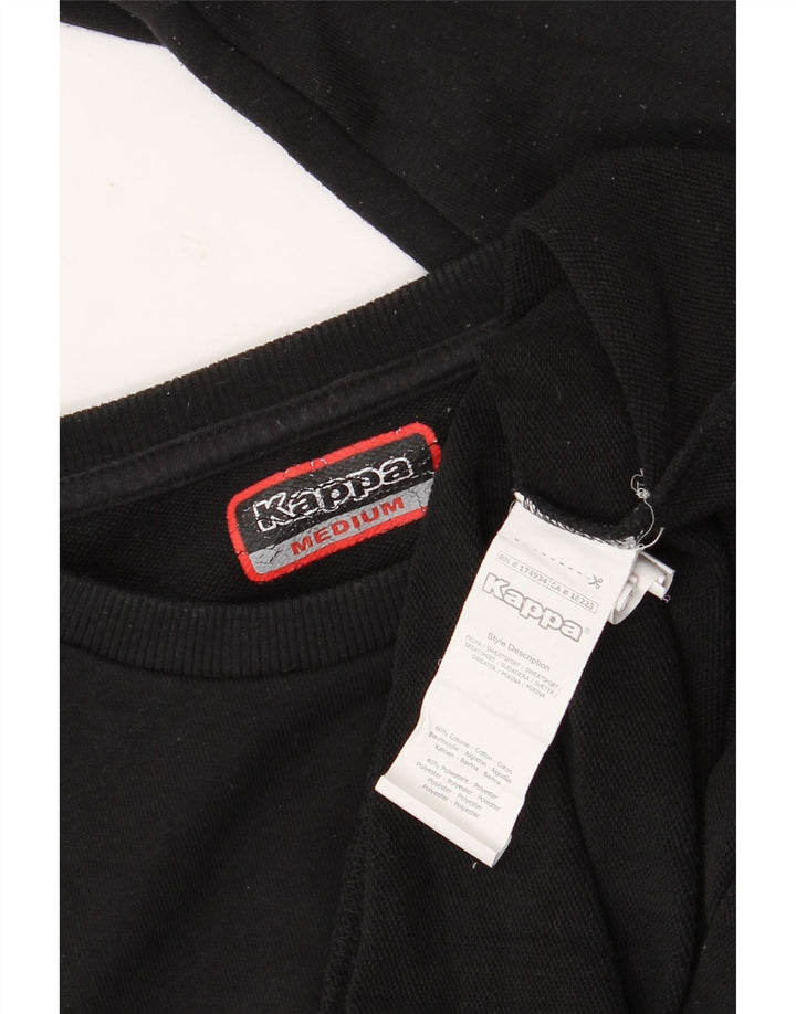 Kappa Mens Sweatshirt Jumper Medium Black Cotton