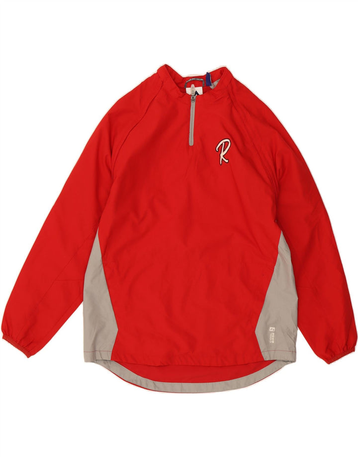 MAJESTIC Boys Pullover Tracksuit Top 15-16 Years Large Red Colourblock Vintage Majestic and Second-Hand Majestic from Messina Hembry 