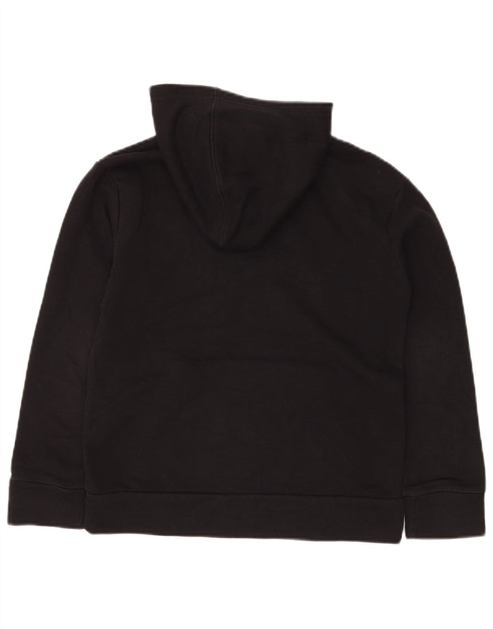 PUMA Boys Graphic Hoodie Jumper 10-11 Years Medium Black Spotted