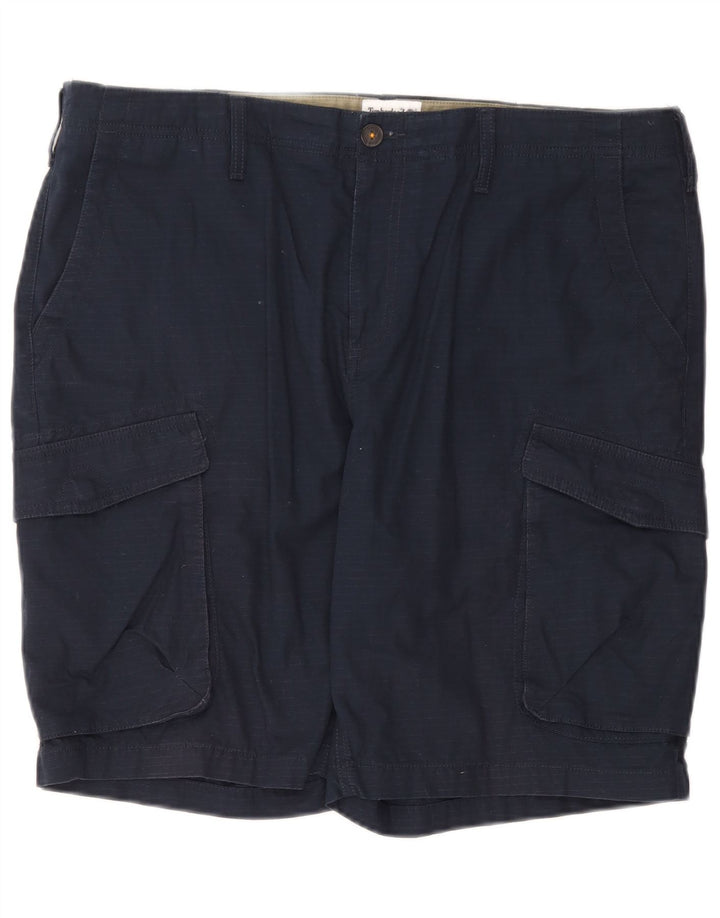 TIMBERLAND Mens Cargo Shorts W38 XL Navy Blue Cotton