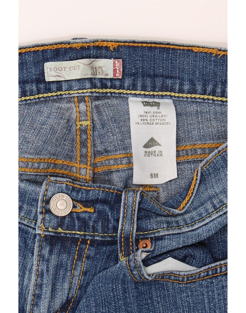 LEVI'S Womens 515 Bootcut Jeans US 6 Medium W30 L31 Navy Blue Cotton Vintage Levi's and Second-Hand Levi's from Messina Hembry 