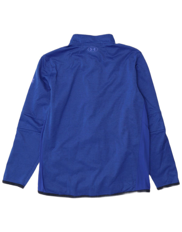 UNDER ARMOUR Mens Cold Gear Tracksuit Top Jacket UK 42 XL Blue Polyester