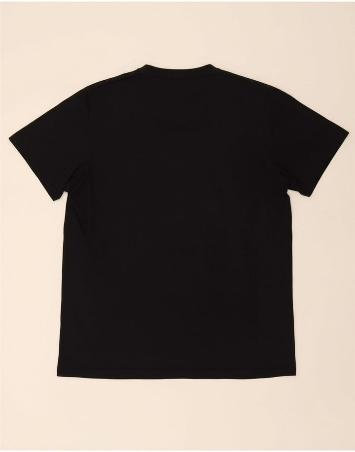ADIDAS Mens Graphic T-Shirt Top Large Black Cotton