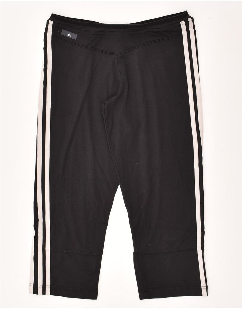 ADIDAS Womens Clima 365 Capri Tracksuit Trousers UK 16 Large Black | Vintage Adidas | Thrift | Second-Hand Adidas | Used Clothing | Messina Hembry 