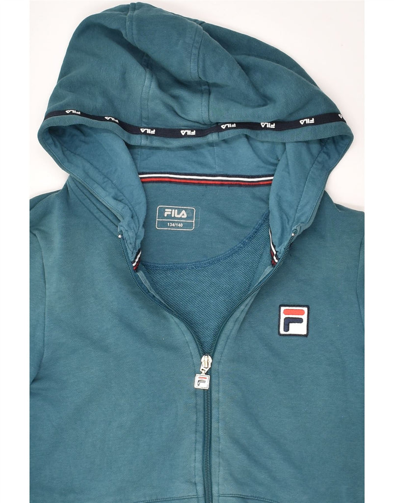 FILA Boys Zip Hoodie Sweater 9-10 Years Blue Cotton | Vintage Fila | Thrift | Second-Hand Fila | Used Clothing | Messina Hembry 