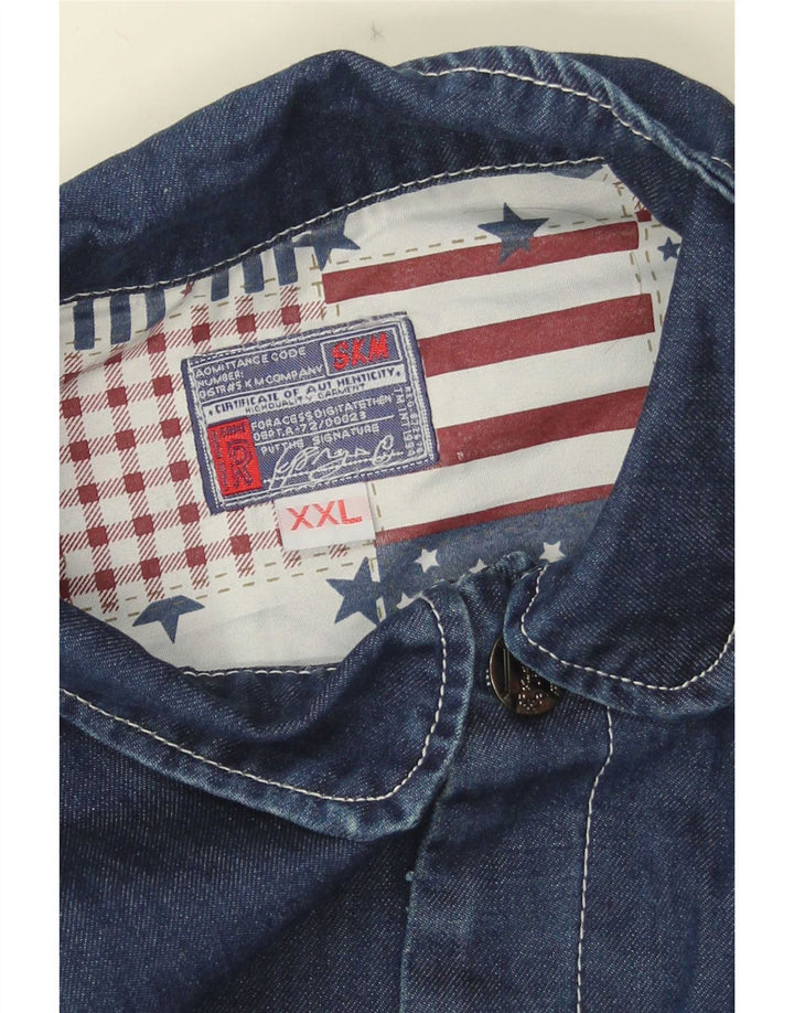 Vintage Mens Denim Jacket UK 44 2XL Blue