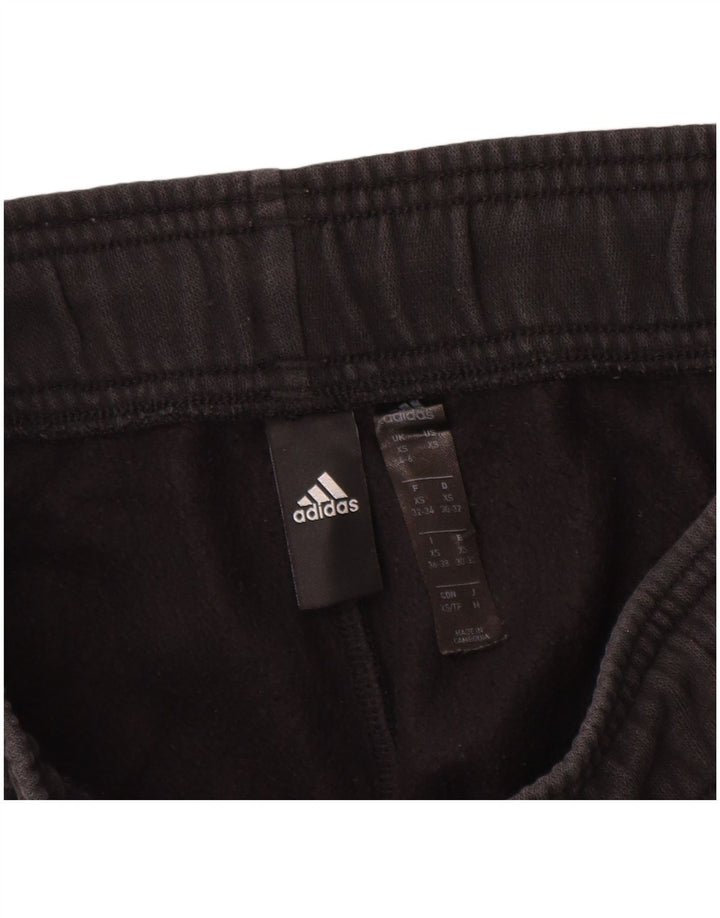 ADIDAS Womens Tracksuit Trousers UK 4/6 XS Black Cotton