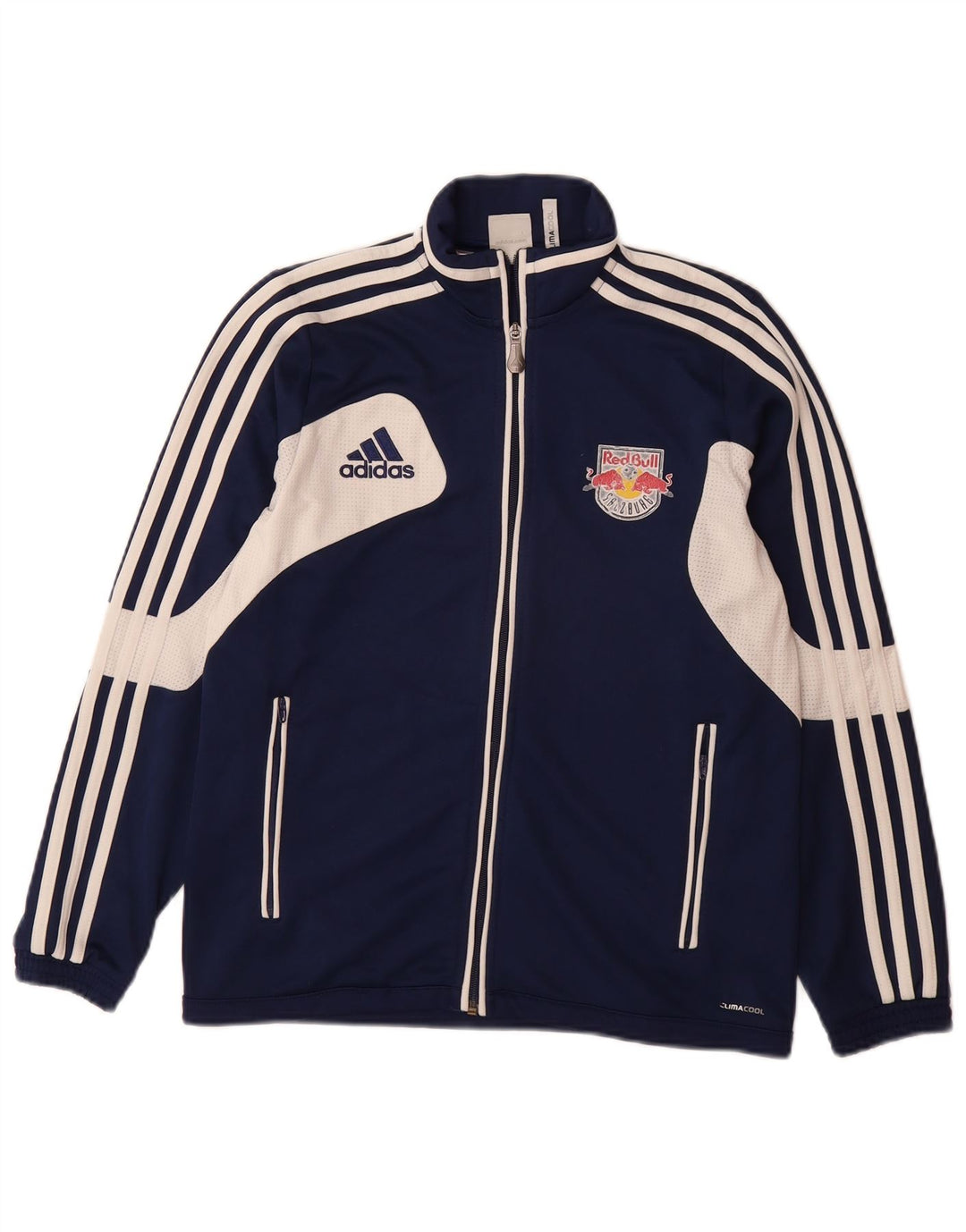 ADIDAS Boys Red Bull Tracksuit Top Jacket 13-14 Years Navy Blue