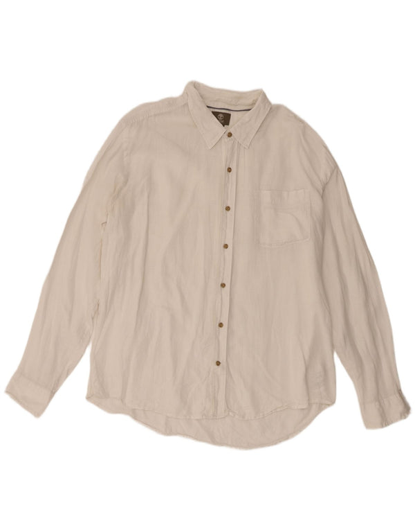 Timberland Mens Slim Fit Shirt 2XL White Linen