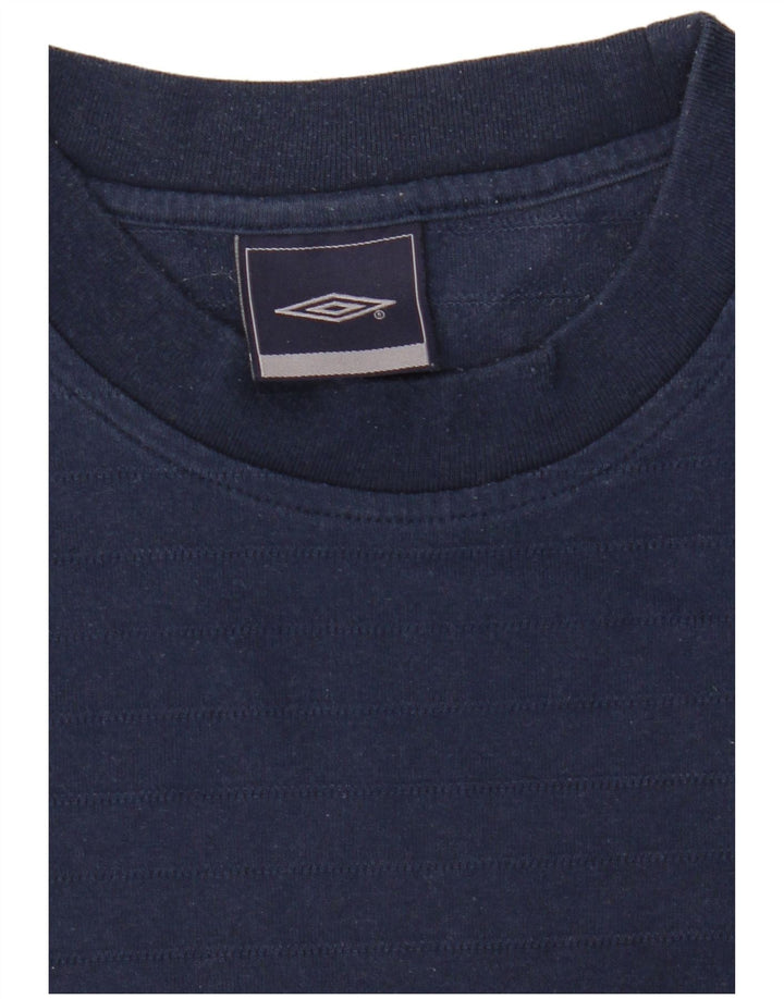 Umbro Mens T-Shirt Top Medium Navy Blue Polyester