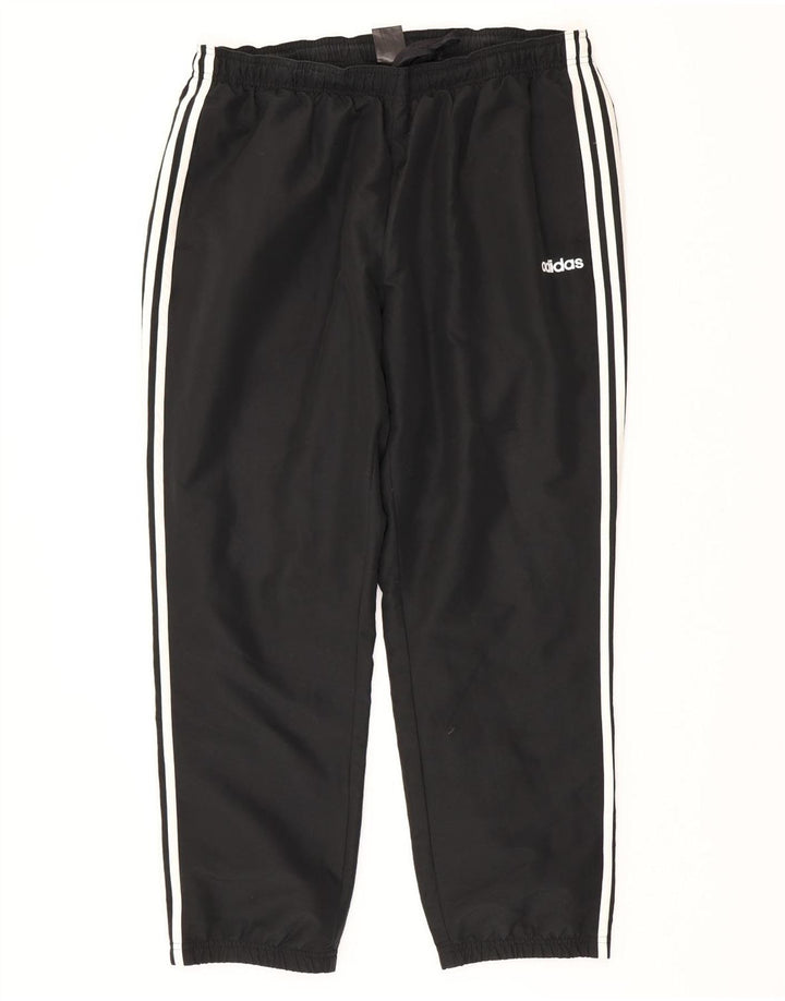 ADIDAS Mens Tracksuit Trousers Joggers 2XL  Black Polyester