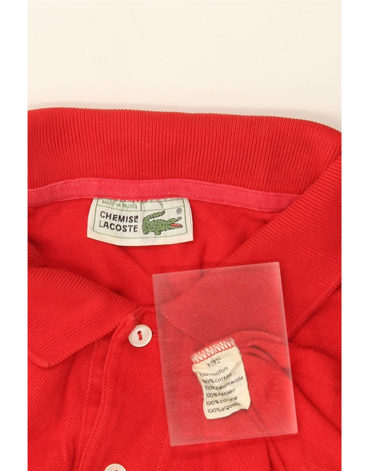 Lacoste Mens Polo Shirt Size 7 2XL Red Cotton