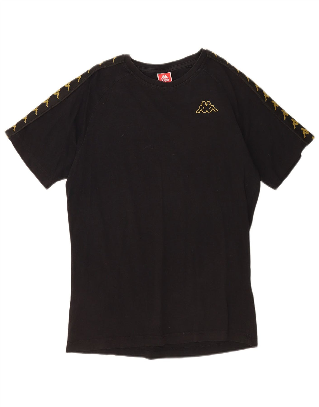 Kappa Mens Graphic T-Shirt Top Medium Black