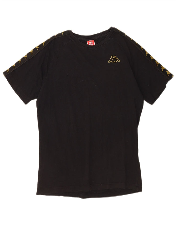 Kappa Mens Graphic T-Shirt Top Medium Black