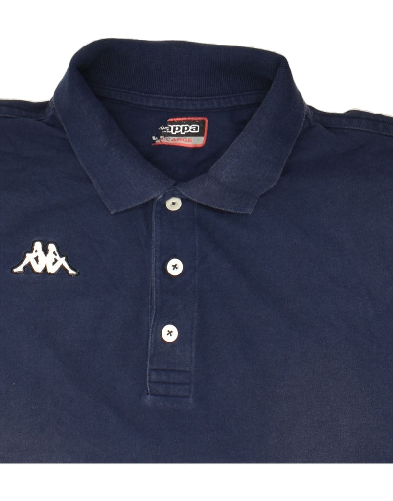 KAPPA Mens Polo Shirt XL Navy Blue Cotton | Vintage Kappa | Thrift | Second-Hand Kappa | Used Clothing | Messina Hembry 