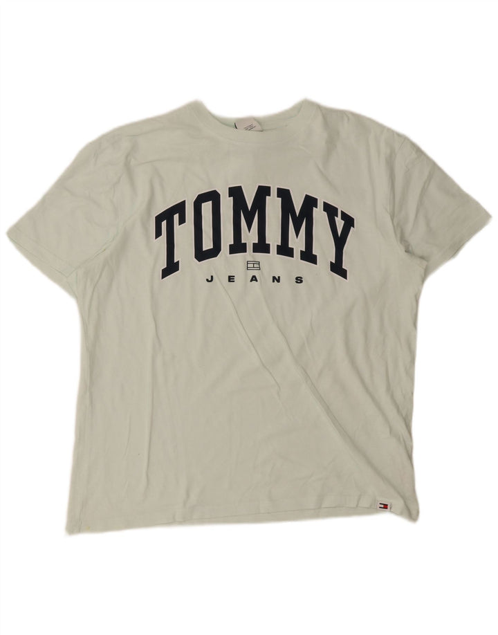 Tommy Hilfiger Mens Graphic T-Shirt Top Large Blue Cotton