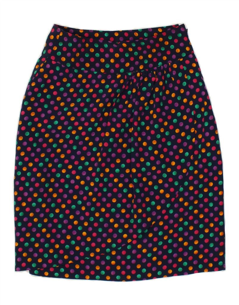 VINTAGE Womens Pencil Skirt W24 XS Navy Blue Polka Dot Vintage Vintage and Second-Hand Vintage from Messina Hembry 