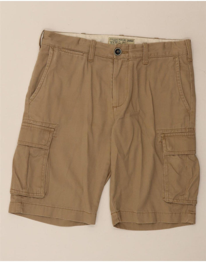 OVS Mens Cargo Shorts IT 46 Small W32  Beige Cotton