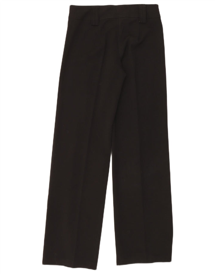 VINTAGE Womens Straight Suit Trousers Small W27 L32 Black Polyester