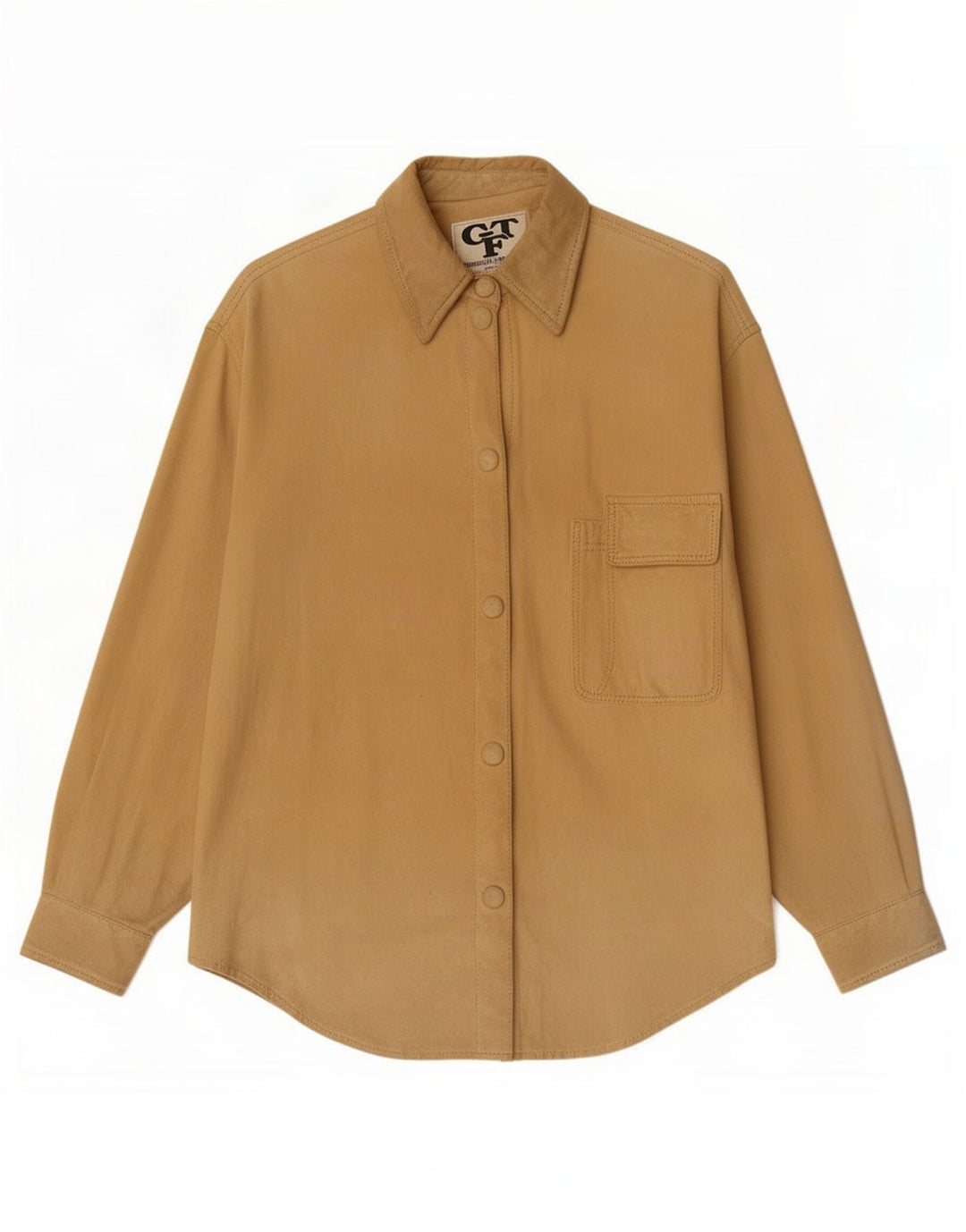 Vintage Womens Suede Shirt IT 42 Medium Beige