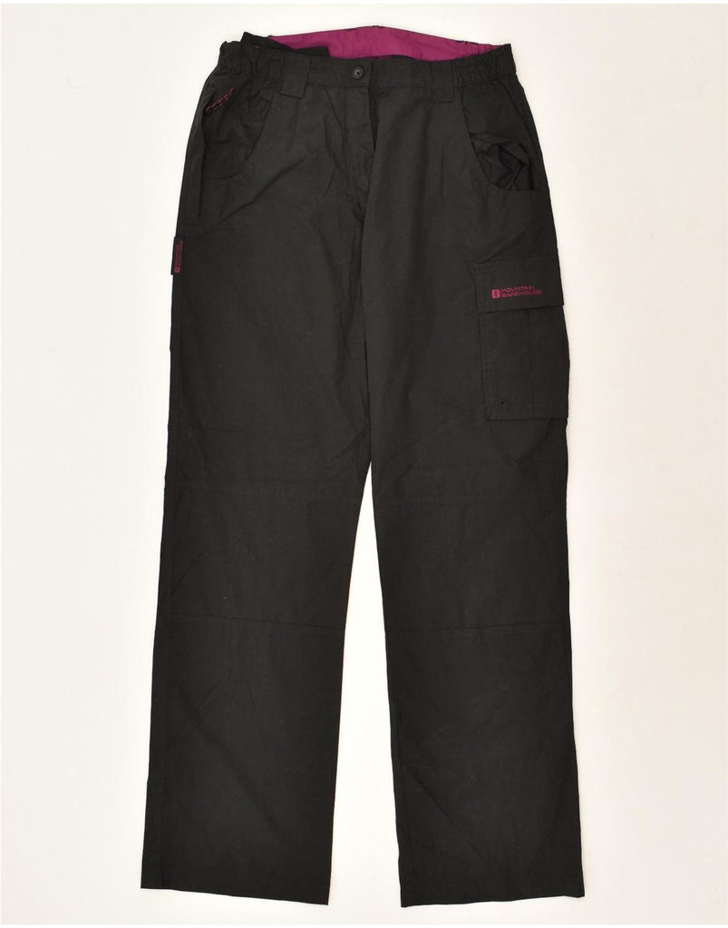 MOUNTAIN WAREHOUSE Womens Straight Cargo Trousers UK 8 Small W26 L30 Black | Vintage Mountain Warehouse | Thrift | Second-Hand Mountain Warehouse | Used Clothing | Messina Hembry 