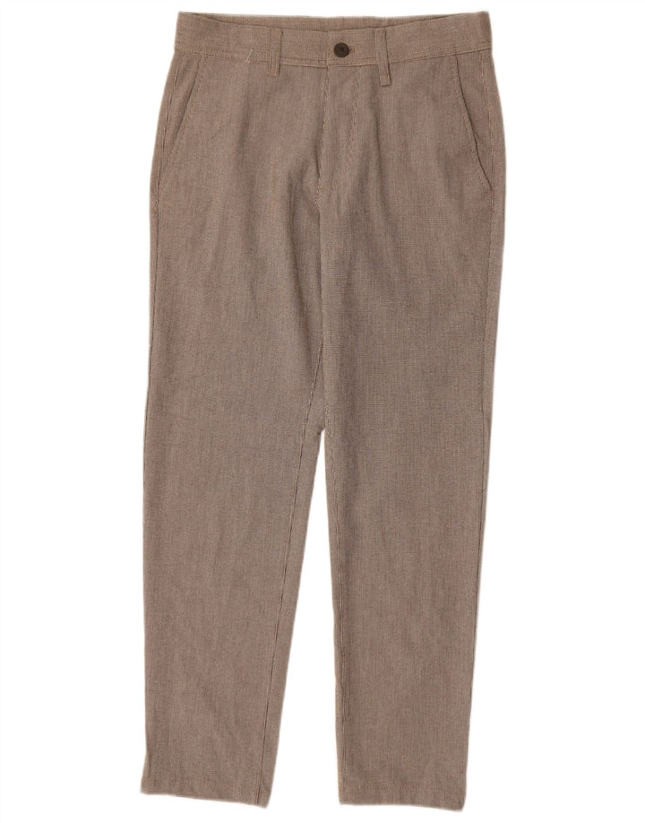 Zara Mens Slim Suit Trousers EU 36 XS W29 L28 Grey Houndstooth Polyester