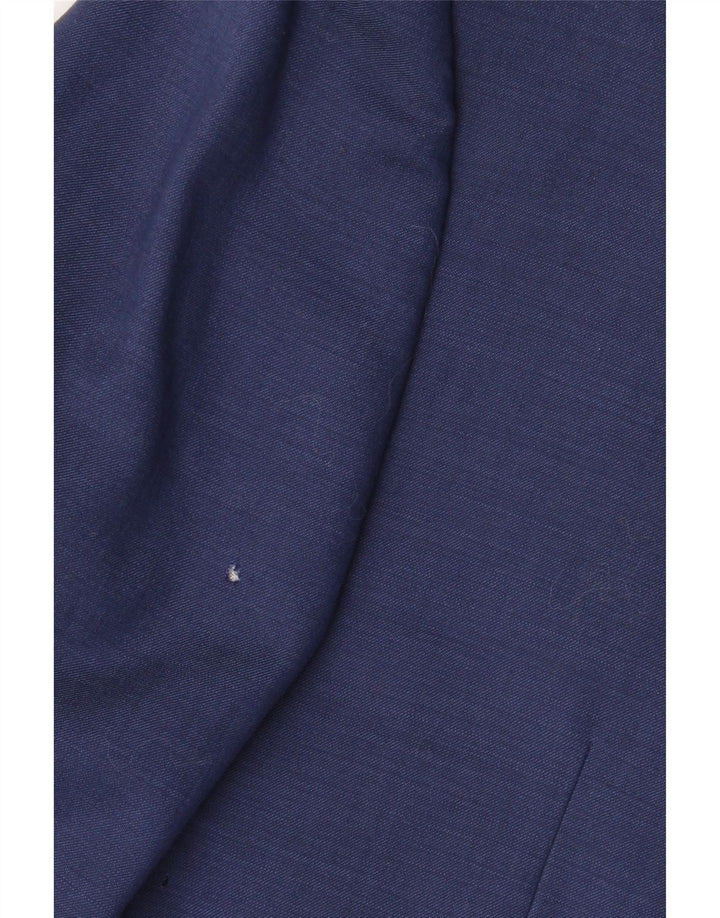 Calvin Klein Mens Short 2 Button Blazer Jacket UK 38 Medium Navy Blue Wool