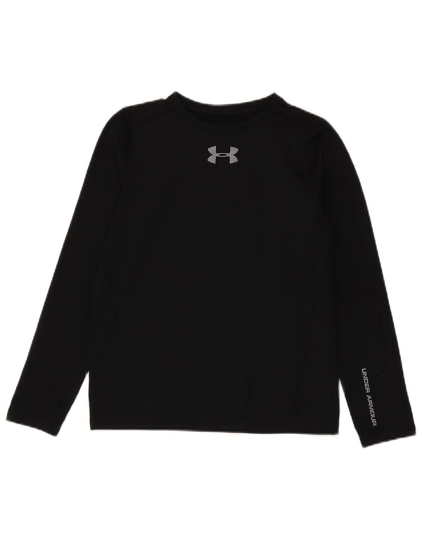 Under Armour Boys Cold Gear Graphic Top Long Sleeve 11-12 Years Large Black