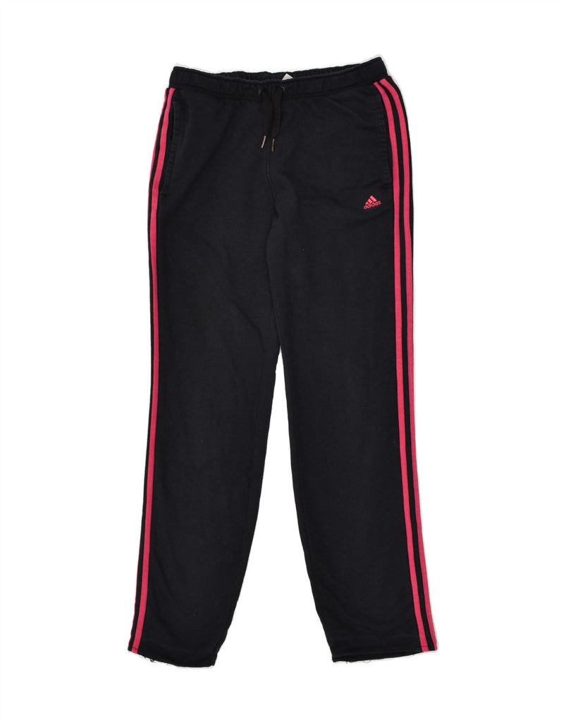 ADIDAS Girls Tracksuit Trousers 13-14 Years Black Cotton | Vintage Adidas | Thrift | Second-Hand Adidas | Used Clothing | Messina Hembry 