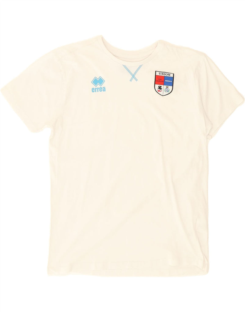 ERREA Mens Graphic T-Shirt Top XL White Cotton Vintage Errea and Second-Hand Errea from Messina Hembry 