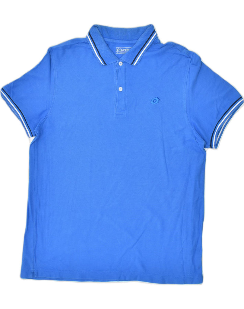 LOTTO Mens Polo Shirt XL Blue Cotton | Vintage | Thrift | Second-Hand | Used Clothing | Messina Hembry 