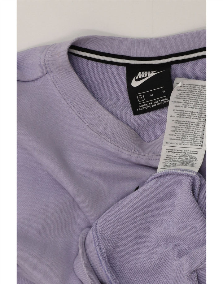 Nike Womens Graphic Sweatshirt Jumper UK 14 Medium Purple Cotton