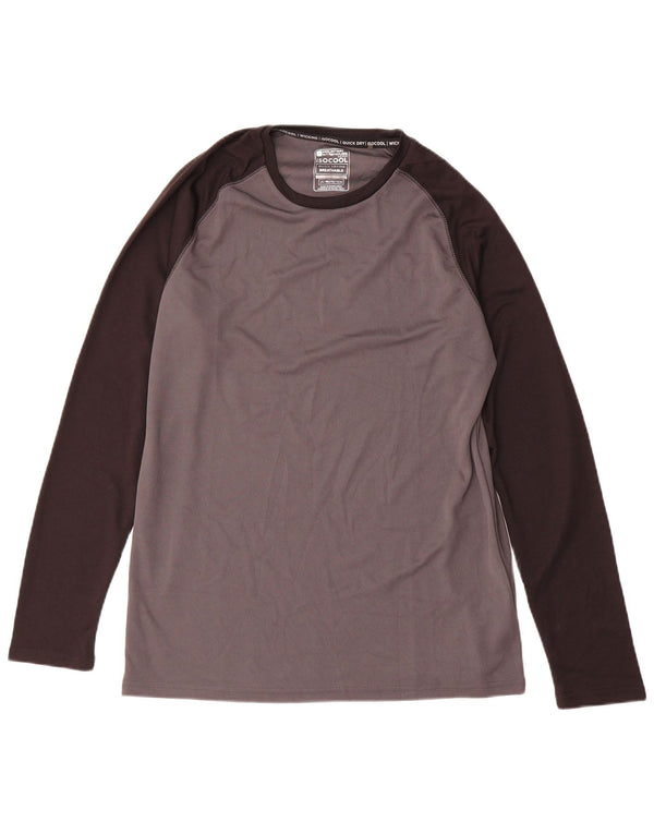 Mountain Warehouse Mens IsoCool Top Long Sleeve Medium Grey Colourblock