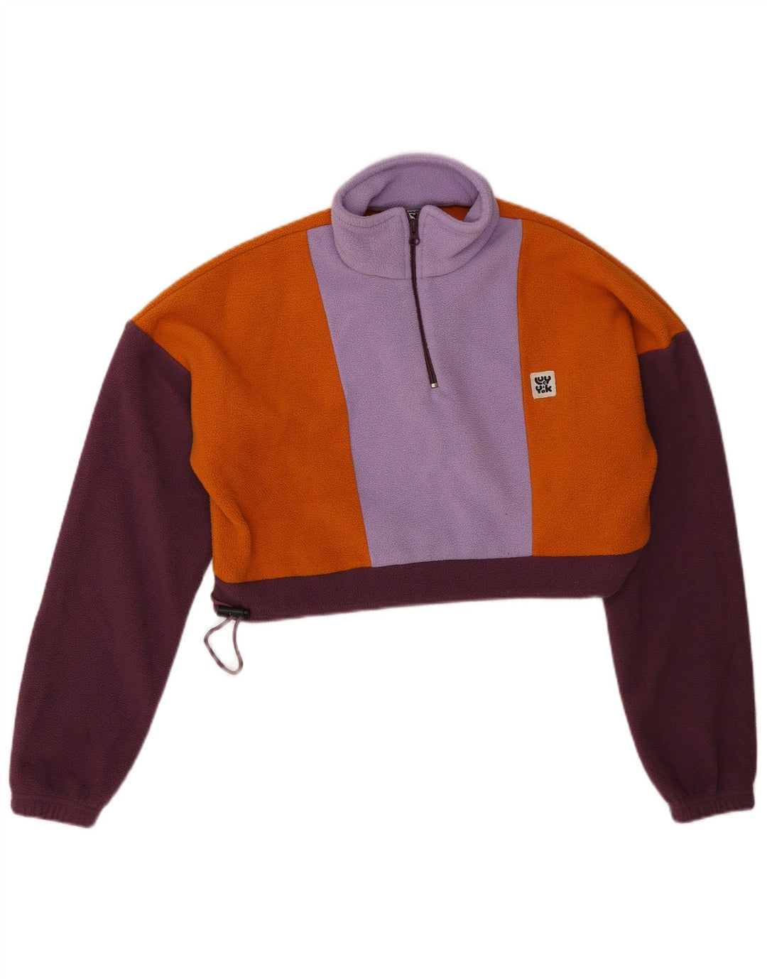 Lucy & Yak Womens Oversized Crop Fleece Jumper UK 10 Small Multicoloured